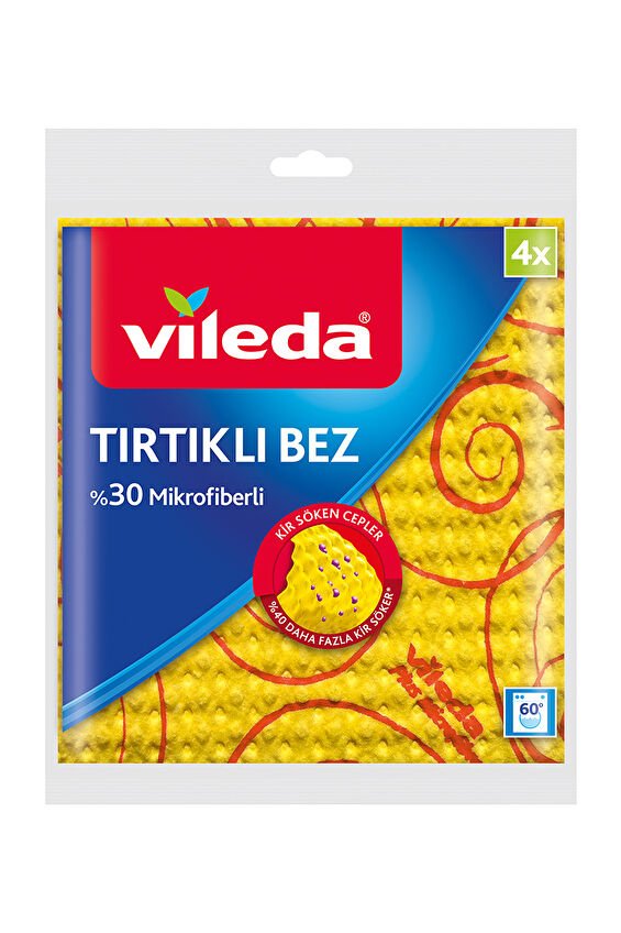 Vileda %30 Mikrofiber Novolon Temizlik Bezi 4'lü