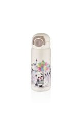 Diller D9252 Sevimli Panda Çift Kapaklı Çelik Termos 600 Ml