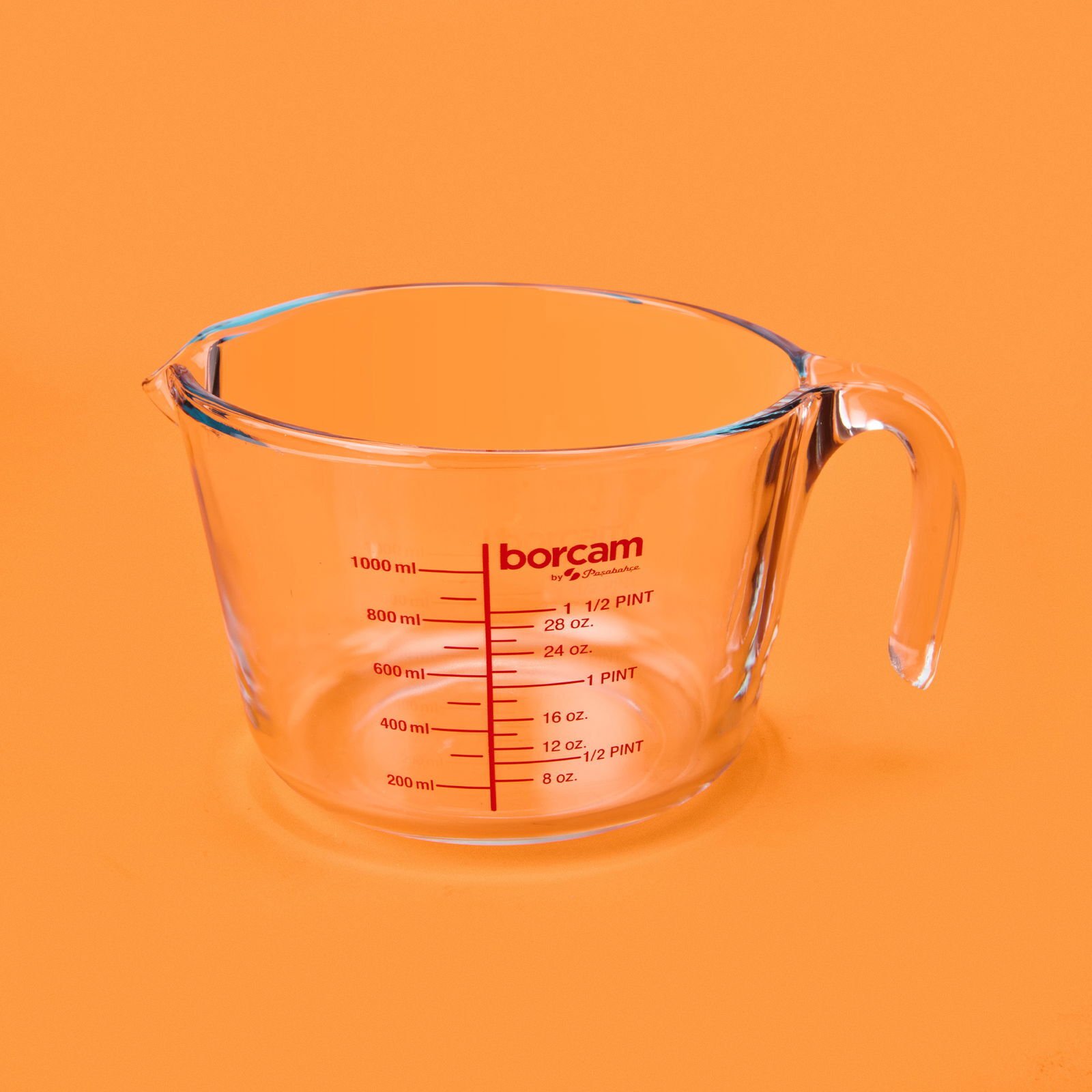Borcam Ölçü Kabı - Şeffaf - 1 lt