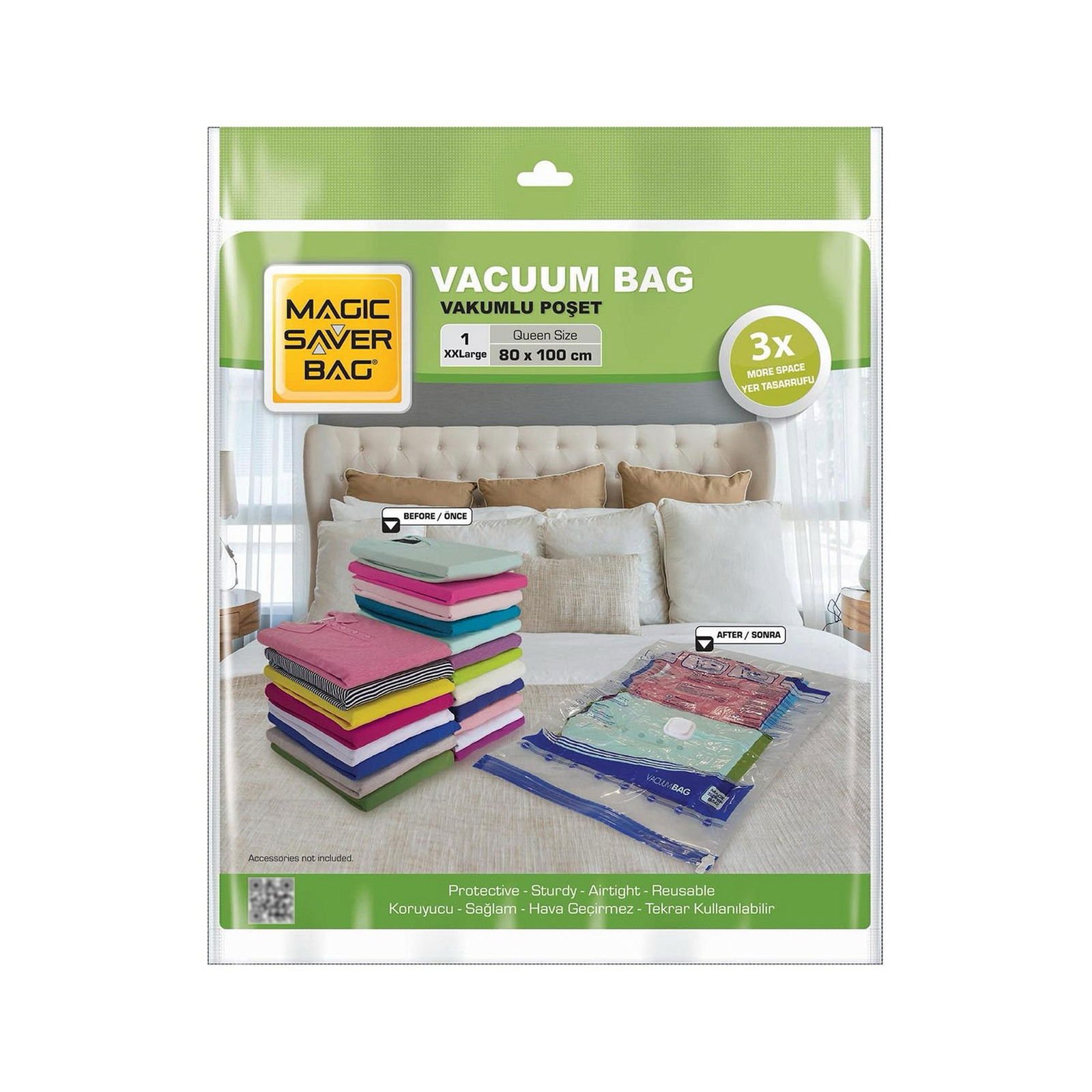 Saver Bag Tekli Vakumlu Poşet - XXL - 80x100 cm