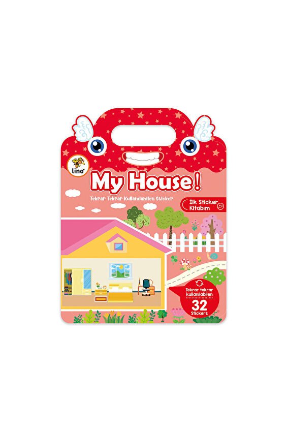 Lino Tekrar Tekrar Kullanılabilen İlk Sticker Kitabım My House