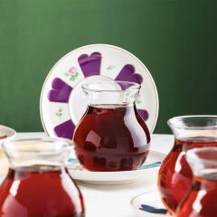 Beyoğlu 12 Parça Çay Seti - Renkli - 210 ml