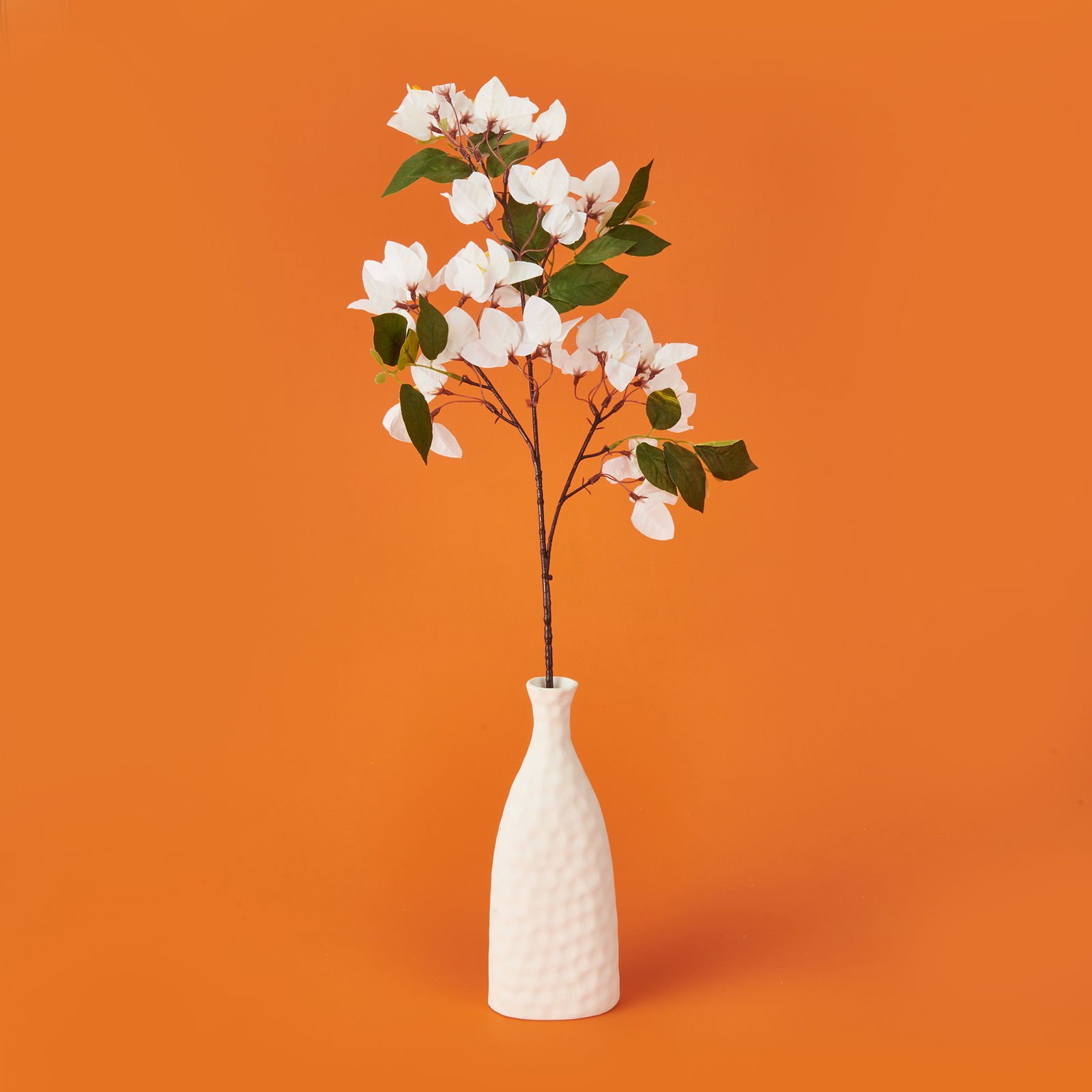 Frosilva Begonvil Dalı Yapay Çiçek - Beyaz - 90 cm