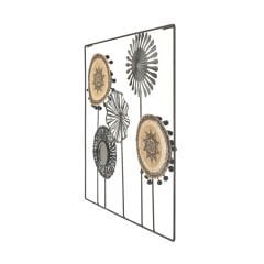 Deco Etnik Metal Tablo - Siyah / Kahverengi - 45 cm