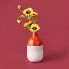 Deco Earthy Hues Vazo - Turuncu - 25 cm