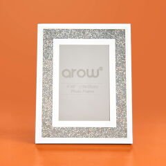 Simli Cam Çerçeve - Gümüş - 10x15 cm