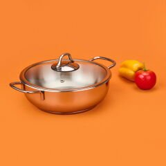 Paslanmaz Çelik Karnıyarık Tenceresi - Gri - 24 cm