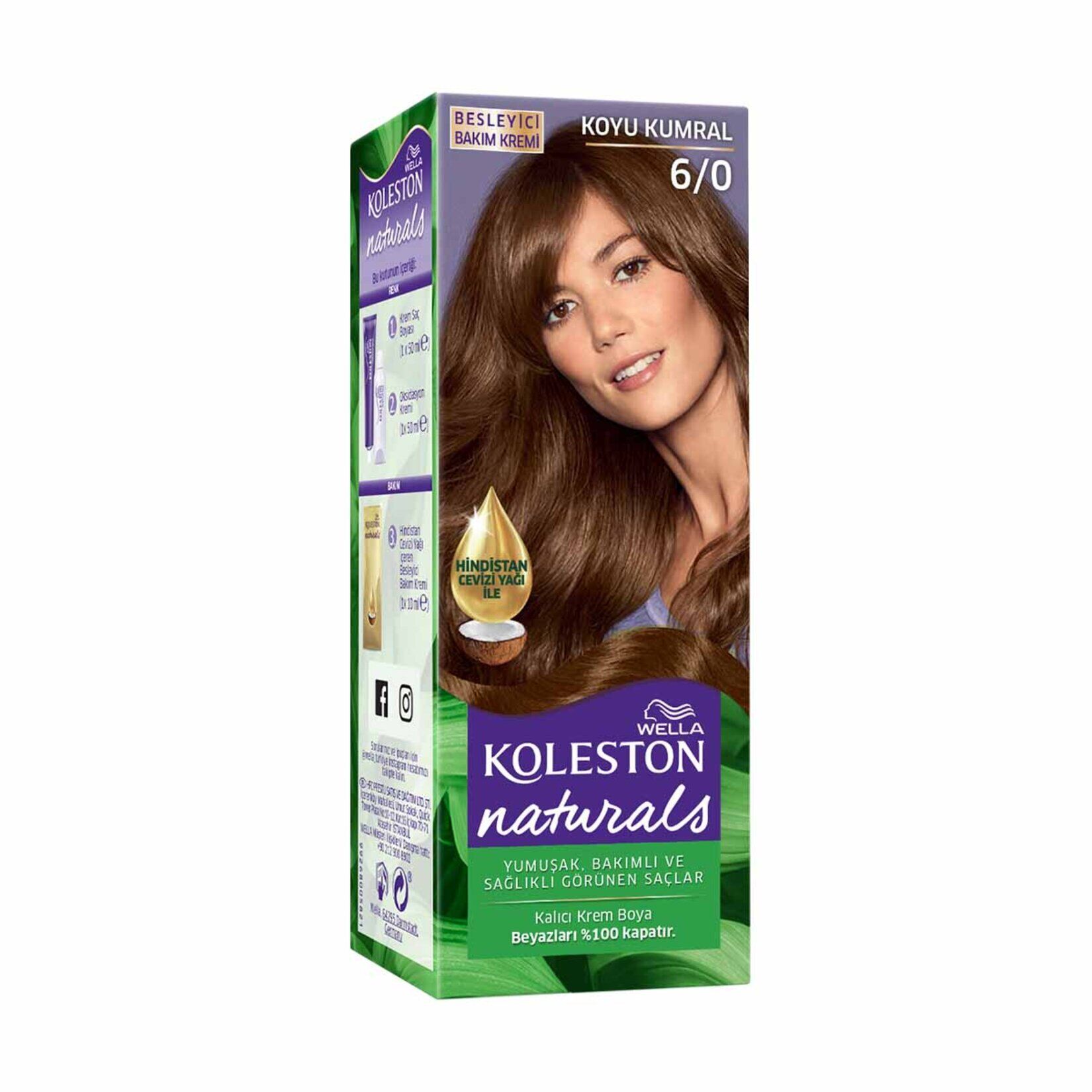 Wella Koleston Naturals Saç Boyası 6/0 Koyu Kumral