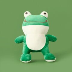 Soft Kurbağa Figürlü Yastık - Yeşil - 35x20 cm