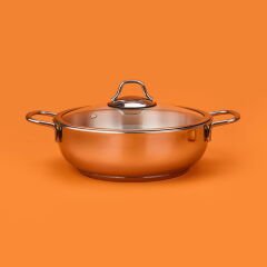 Paslanmaz Çelik Karnıyarık Tenceresi - Gri - 24 cm