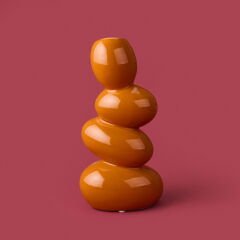 Deco Earthy Hues Vazo - Turuncu - 24 cm