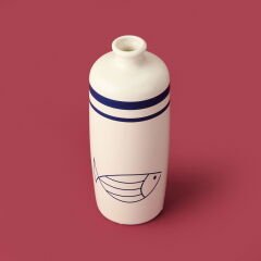 Deco Nautical Fun Vazo - Mavi / Beyaz - 27 cm