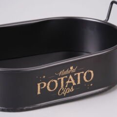 Mini Oval Patates  Cips Sunumluk - 21x13 cm
