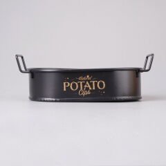 Mini Oval Patates  Cips Sunumluk - 21x13 cm