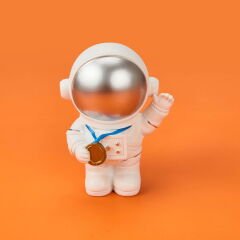 Madalyalı Astronot Dekor - Asorti - 12x7 cm