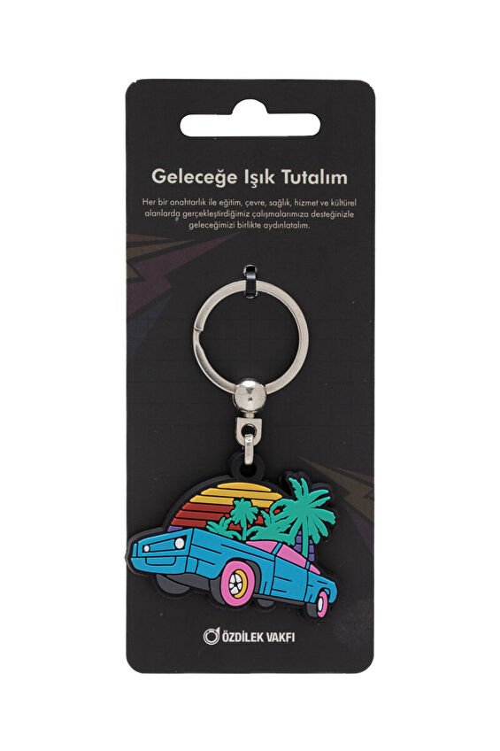 Anahtarlık Silikon Retro Araba