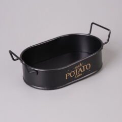 Mini Oval Patates  Cips Sunumluk - 21x13 cm