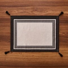 Soft Ethnic 2'li Amerikan Servis - Beyaz - 35x55 cm