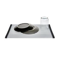 Lavabo Üstü Katlanabilen Mutfak Rafı - Gri