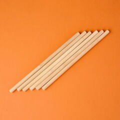 6'lı Bambu Pipet - Açık Kahverengi - 20 cm