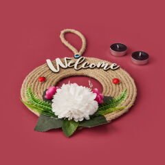 Dekoratif Welcome Ladybug Kapı Süsü - Renkli - 30 cm