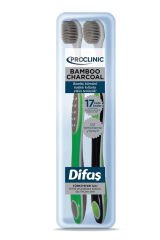 Difaş Diş Fırçası Proclinic Bambu Aktif Kömürlü 2'li