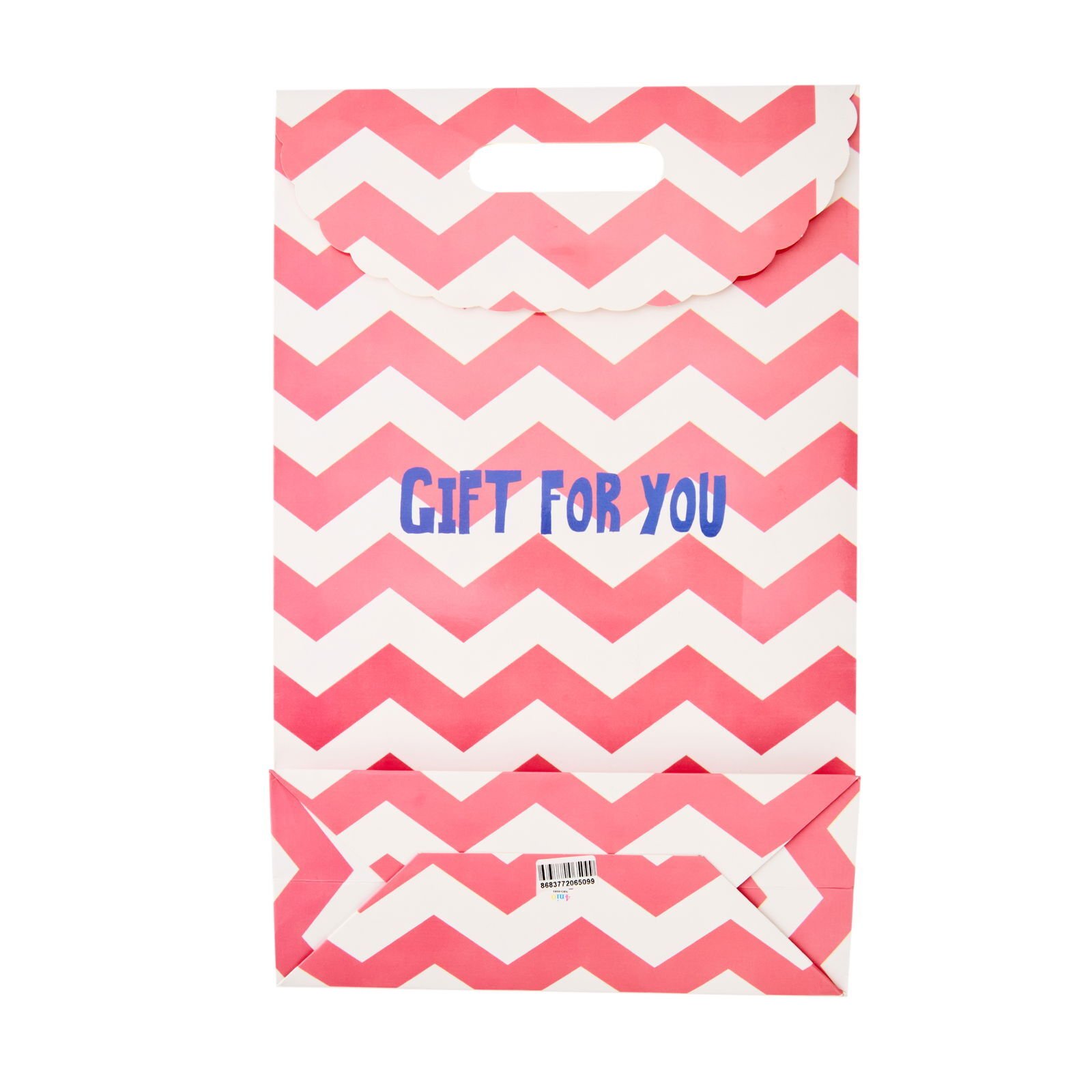Gift For You Fiyonklu Karton Çanta - Pembe - 38x25 cm