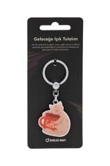 Anahtarlık Damla Fincana Sarılan Kedi