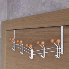 5'li Kapı Arkası Askılık - Beyaz