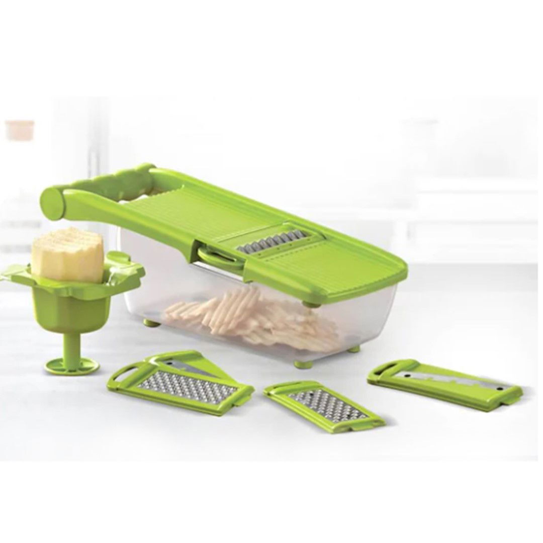 Fonksiyonel Şarjörlü 5 Aparatlı Rende - Yeşil