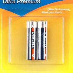 Ultra Premium Alkalin 1,5 V. 2'li AAA Boy Pil