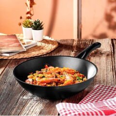Milas Wok Tava - Siyah - 28 cm