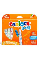 Carioca Teddy Jumbo Bebek Yıkanabilir Keçeli Boya Kalemi 12li 2yaş