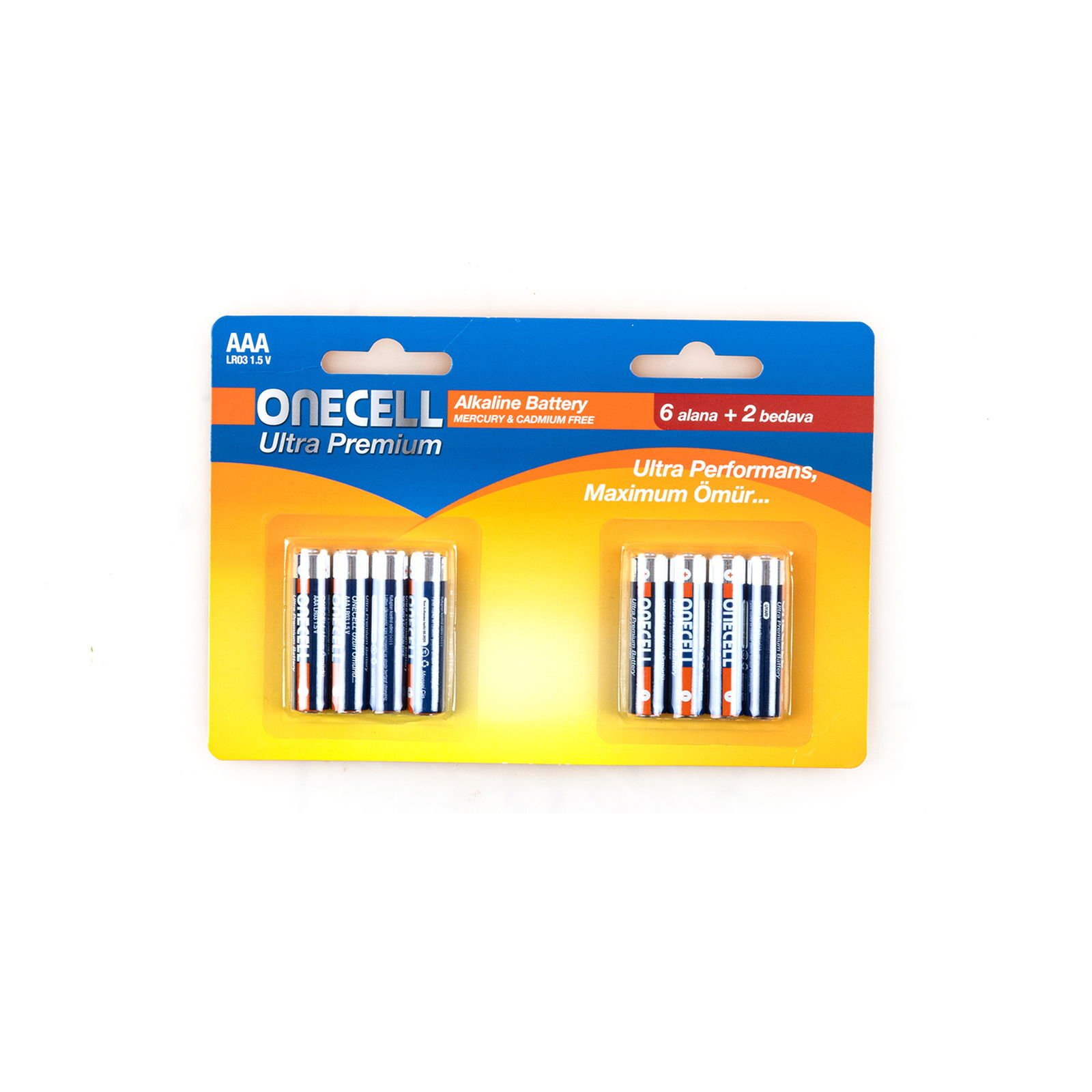 Ultra Premium Alkalin 1,5 V. 8'li AAA Boy Pil