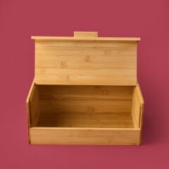 Agata Bambu Ekmek Dolabı - Açık Kahverengi