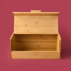 Agata Bambu Ekmek Dolabı - Açık Kahverengi