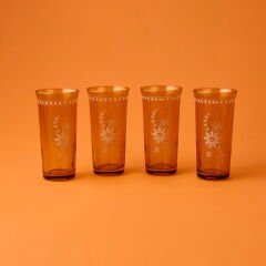 Nazenin 4'lü Meşrubat Bardağı Seti - Amber - 290 ml