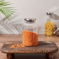 Home Borosilikat Cam Kavanoz - Şeffaf - 9x14 cm