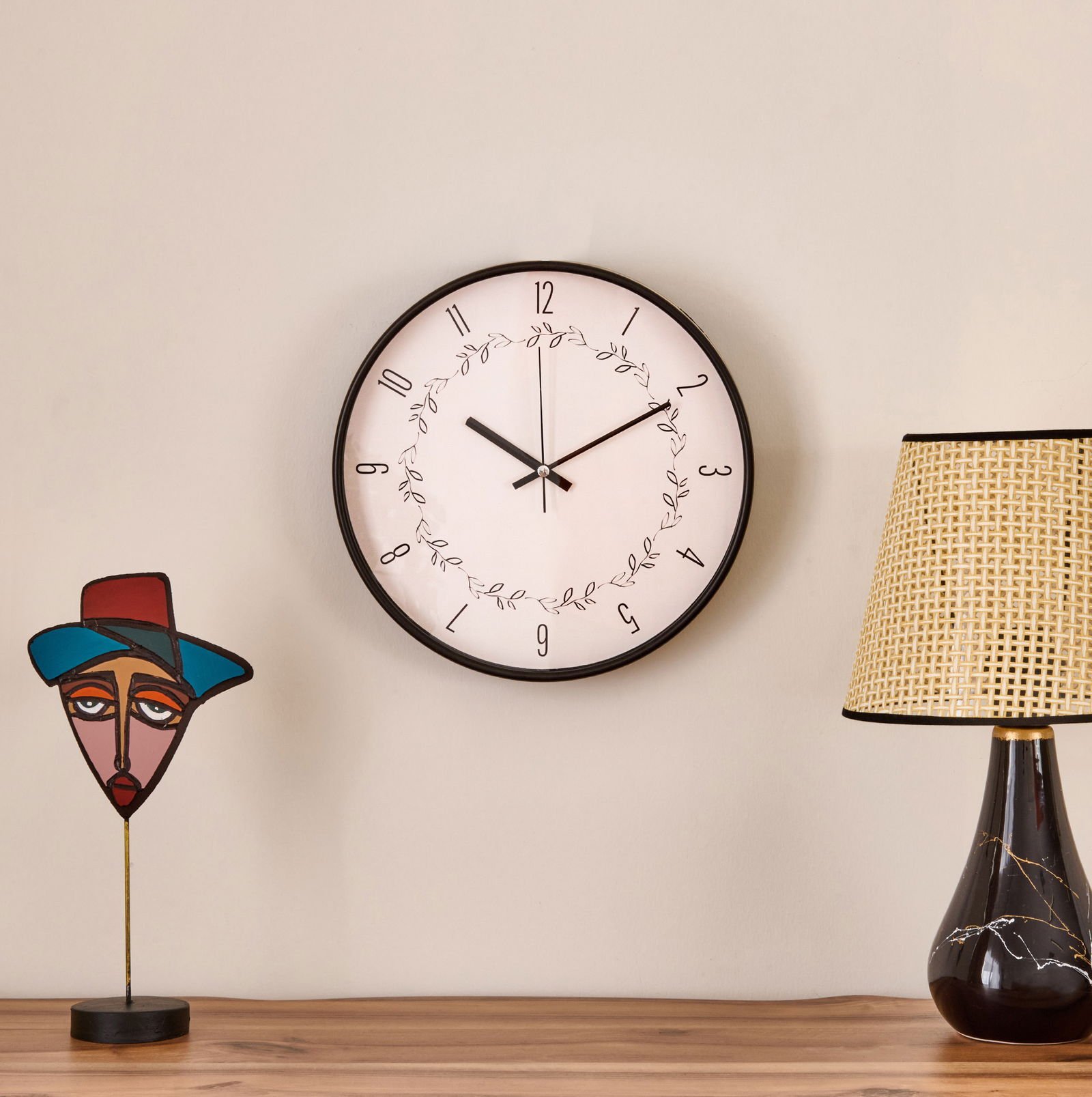 Deco Nemi Duvar Saati - Siyah - 30 cm