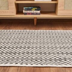 Soft Pirn Halı - Siyah - 80x150 cm