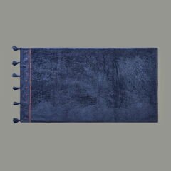 Soft Piene Yüz Havlusu - Lacivert / Kiremit - 50x90 cm