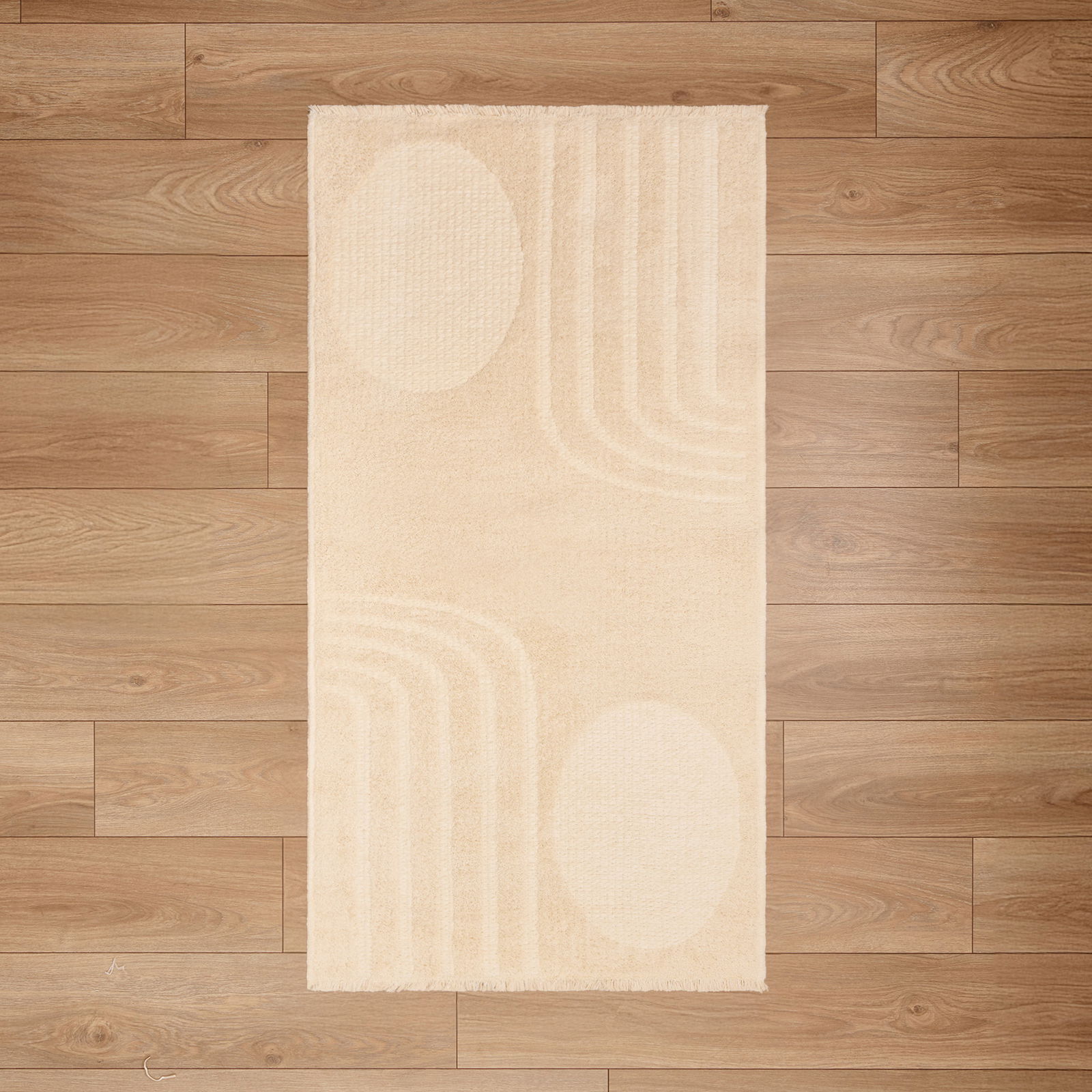 Soft Cobbler Dekoratif Halı - Bej - 80x150 cm