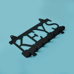 Deco Keys Anahtarlık - Siyah - 22x10 cm