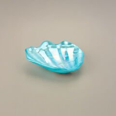 Deco Oyster Dekoratif Tabak - Mavi - 10 cm