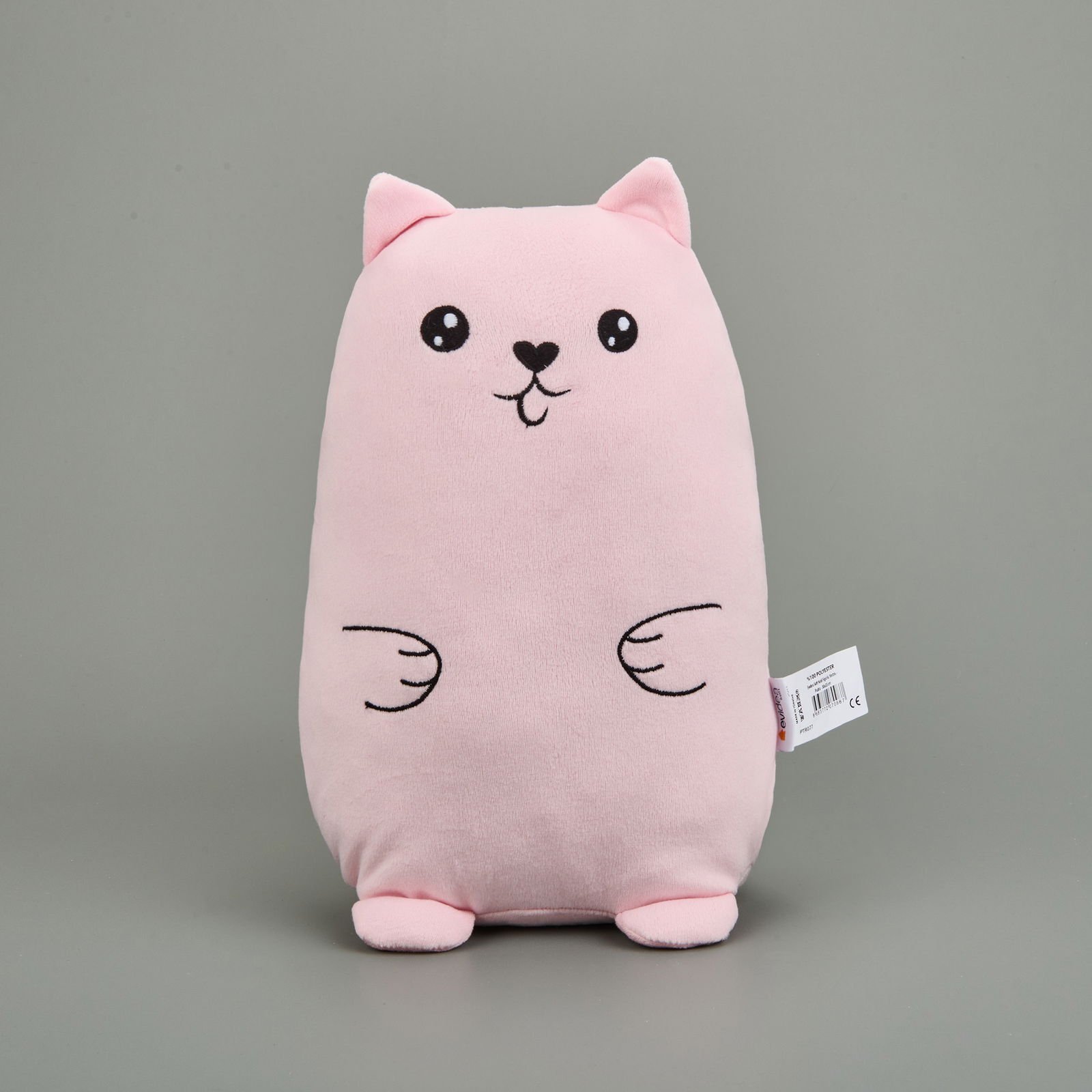 Soft Kedi Figürlü Yastık - Pudra - 30x33 cm