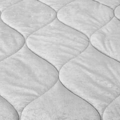 43182 Çift Kişilik Kadife Yorgan - Gri - 195x215 cm
