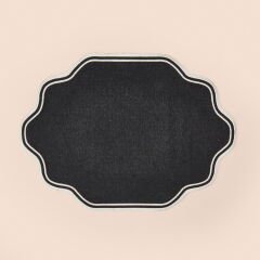 Soft Elegant Amerikan Servis - Siyah - 30x50 cm