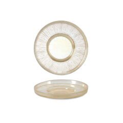 14304 Çizgili Bal Lüsterli Çay Tabağı - 12 cm