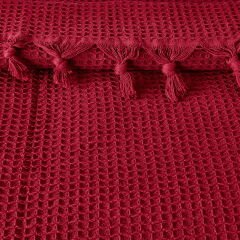 Soft Alora Çift Kişilik Yatak Örtüsü - Kırmızı - 200x230 cm
