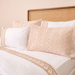 Store Elenore Çift Kişilik 7 Parça Yatak Örtüsü Seti - Bej